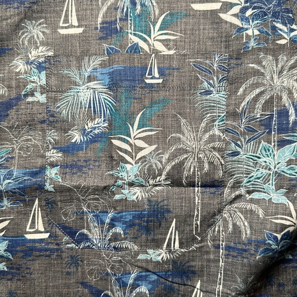 Scully Farthest Point Hawaiian Sailboats Short Sleeve Button Down Shirt - XL - Picture 5 of 6